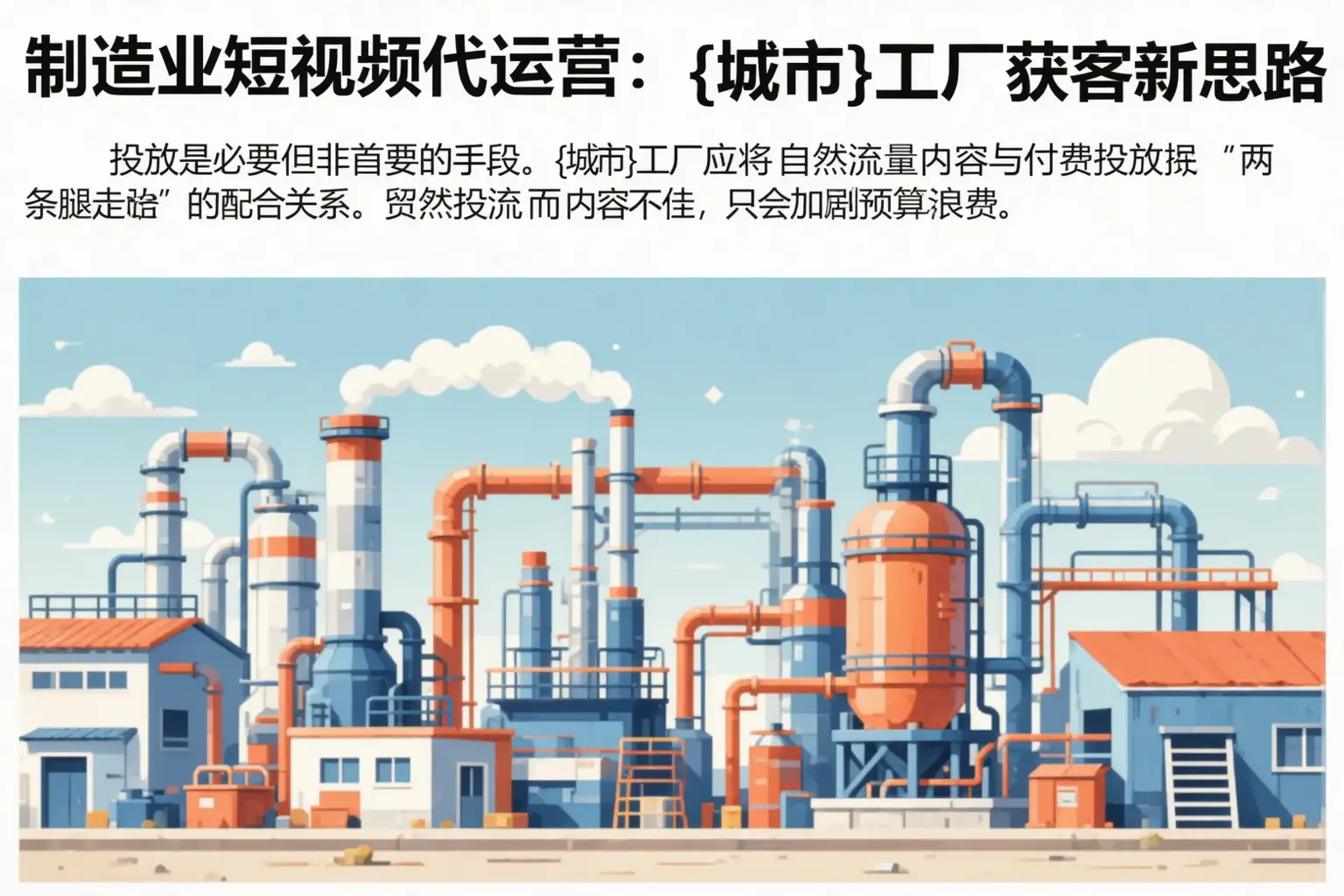 制造业短视频代运营:应县工厂获客新思路